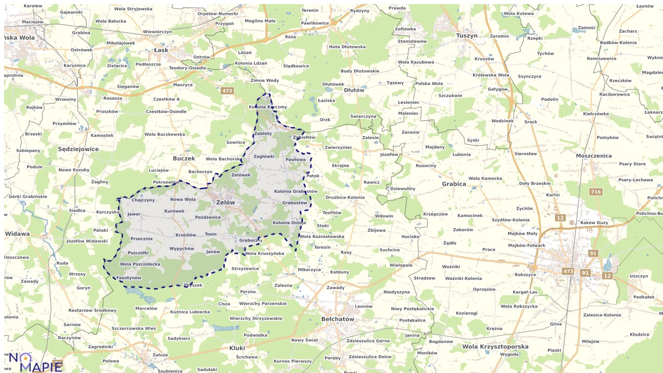 Mapa uzbrojenia terenu Zelowa